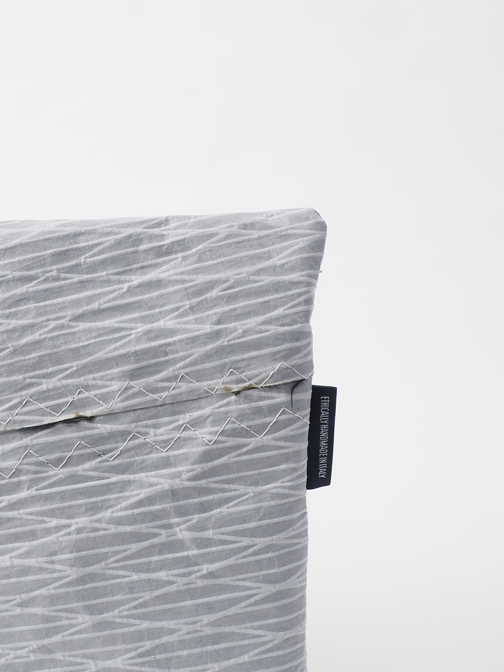 POCHETTE IN VELA RICICLATA FIESOLE SILVER - ARTICHOKE BAGS