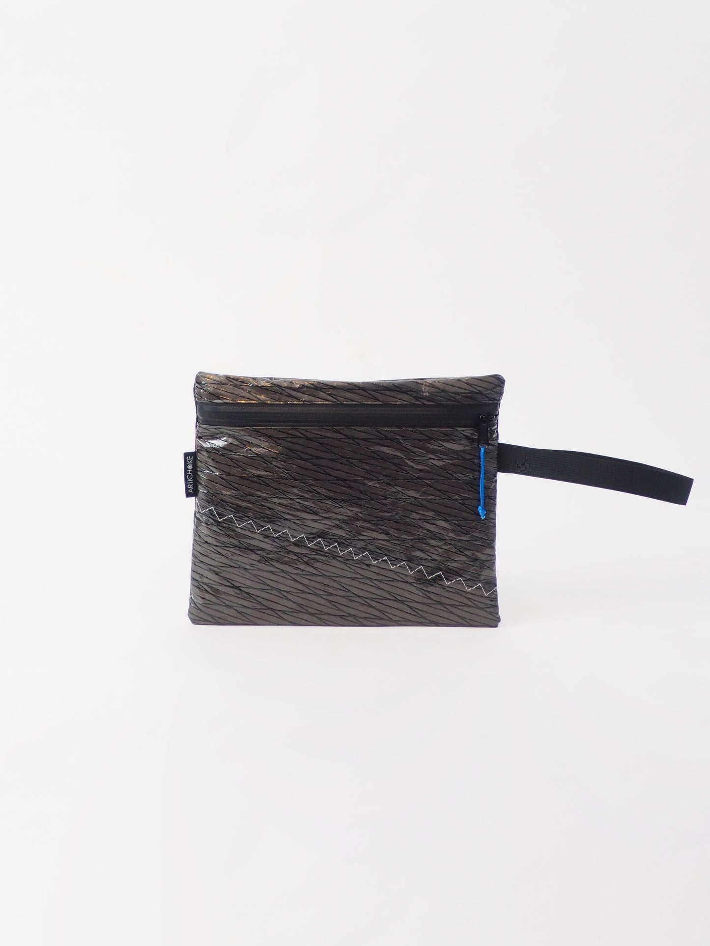 POCHETTE IN VELA RICICLATA FIESOLE BLACK - ARTICHOKE BAGS