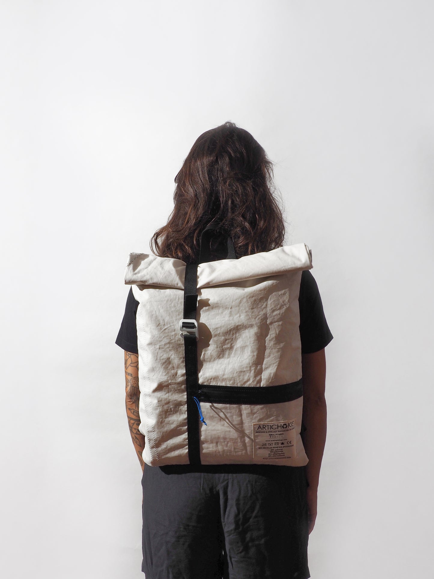 ZAINO IN VELA RICICLATA - MODELLO ANZIO - ARTICHOKE BAGS